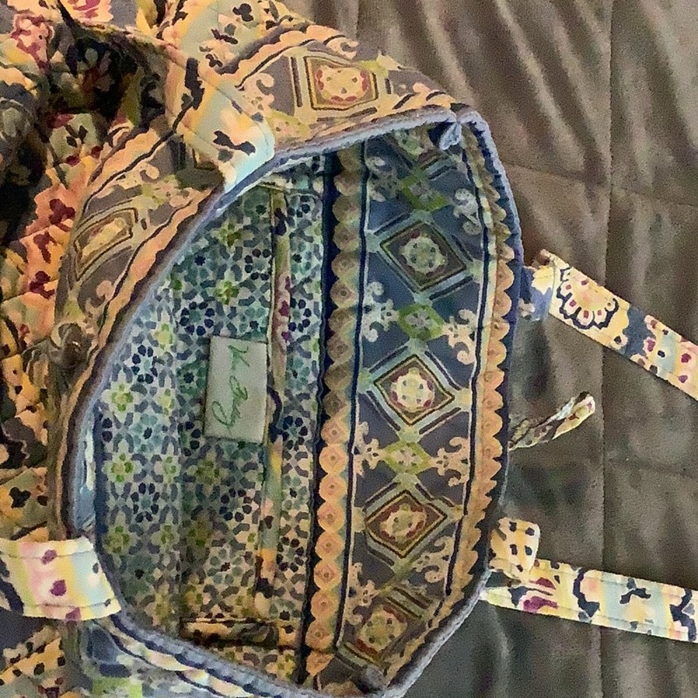 Vera Bradley large bag. Light blue and multicolor paisley.